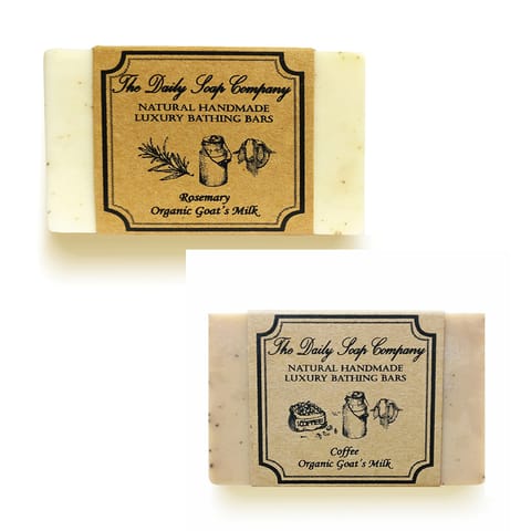 The Exfoliating Soap Combo - Rosemary Soap 100 gms & Coffee Soap 100 gms