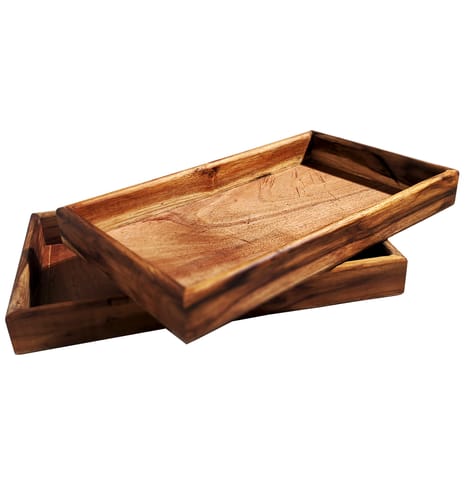 Rectangular Teak tray with Plywood base