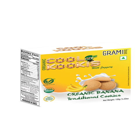 Organic Banana Traditional Cookies - 120 gms