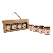 Gourmet Jar set with 4 Nut Butters Gift Pack of Pure Almond, Cocoa almond, Pista, Hazelnut - 235 gms