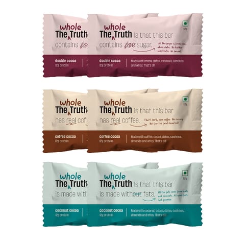 Protein Bars - The Choco Heavy Box (Pack of 6)- 312 gms