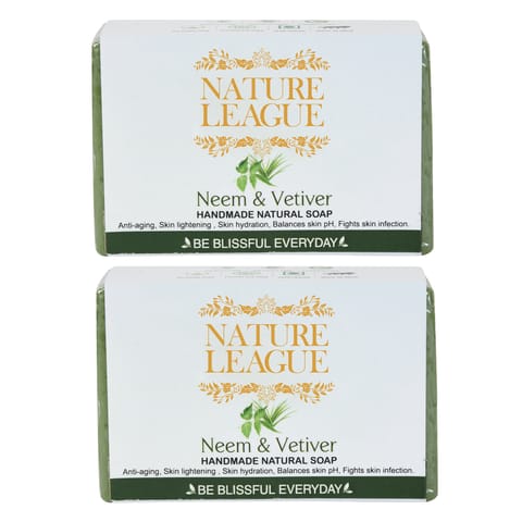 NEEM & VETIVER Natural Handmade Soap 100 gms (Pack of 2)