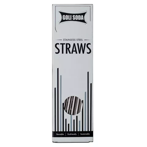 Stainless Steel Bent Straws - Set of 10