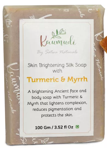 Skin Brightening Silk Soap with 100x washed Ghee, Turmeric & Myrrh 100gm