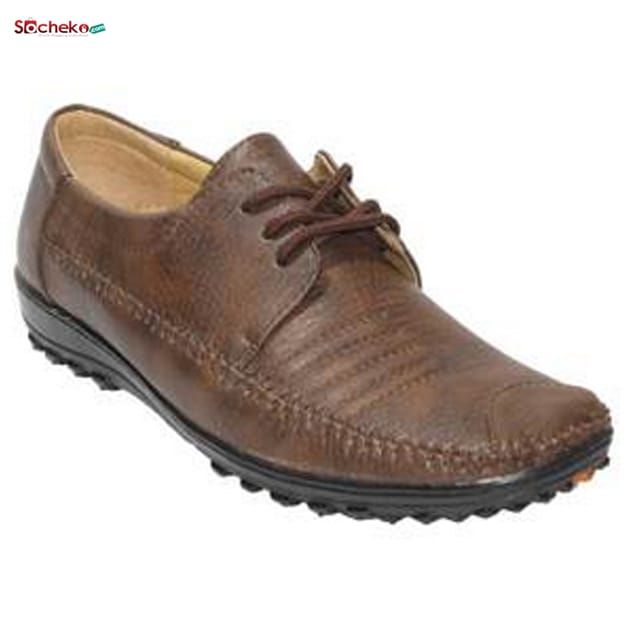 Chocolate Lace Up Loafers For Men