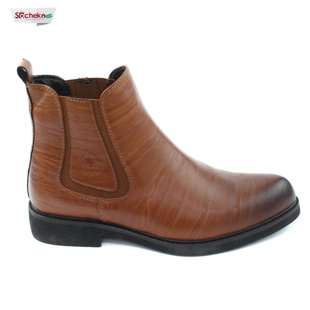 Remember Brown Leather Chelsea Boots For Men