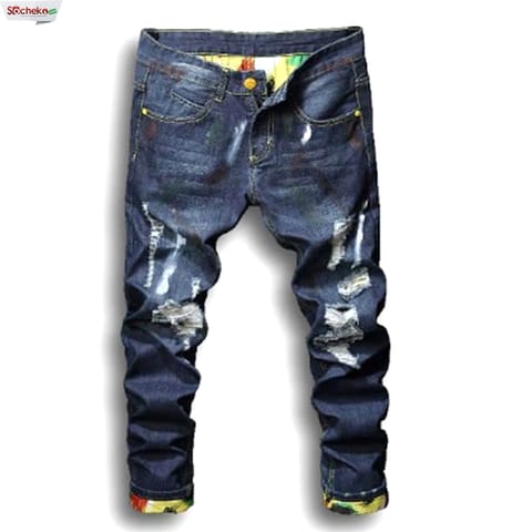 Fashion Mens Jeans Light Blue Denim Pants