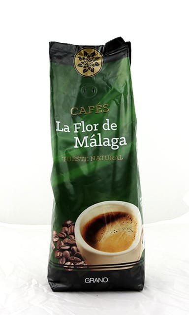 COFFEE BEANS 1KG (ROASTED NATURAL) - LA FLOR DE MALAGA, TUESTE NATUTAL