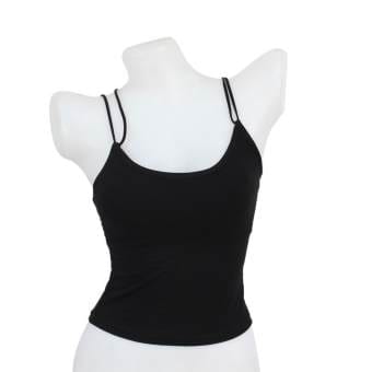 Black Criss-Cross Back Designed Camisole For Women Free Size