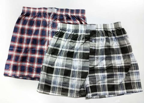 Check Printed Boxer For Men (Pack Of 2)