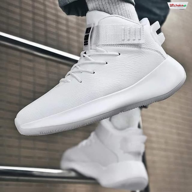 Textured Lace-Up Pu Leather Basketball Shoes For Men