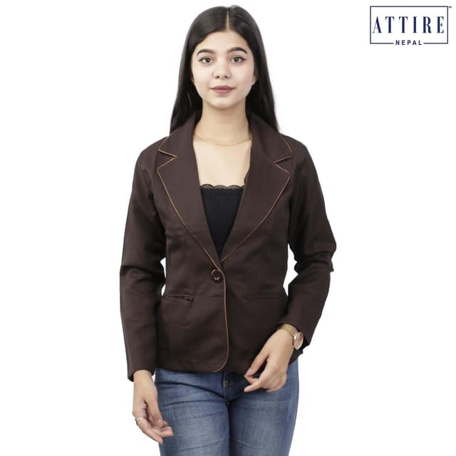 Single Breasted  Single Button Full Sleeve Formal Coat by Attire Nepal
