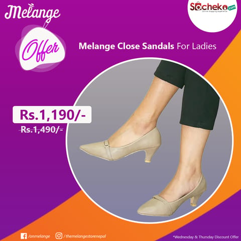 Melange Close Sandals For Ladies