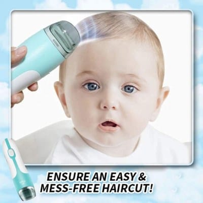 Professional Hair Clippers / Trimmer For Kids - Auto Sucking Snipped Hair Cutting Kits, Waterproof Men's Cordless Hairdressing And Grooming Set For Beard, Head, Body And Face - Wet & Dry Vacuum Trimmer