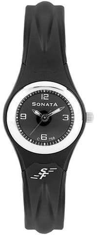 Sonata Black Dial Analog Watch For Women