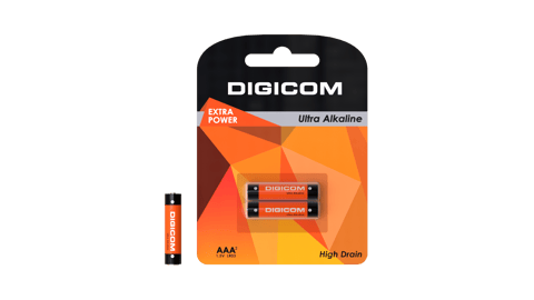 Digicom AAA 1.5 Volt Everyday Alkaline Battery – Pack of 2