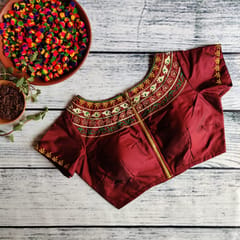 Dhinam-Borders Around The Boat-Readymade Blouse