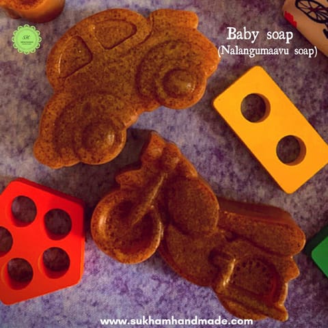 Sukham Handmade - Baby soap( Nalangumaavu soap) - 85-90 gm