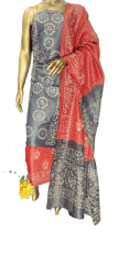 Niralya -  Khadi Cotton Silk with Batik Prints.