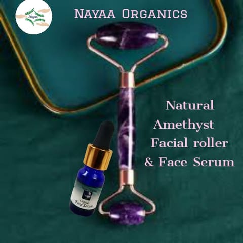 Nayaa Organics-Amethyst Facial Roller with Face Serum