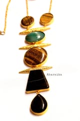 Abarnika- Long Brass Chain Set
