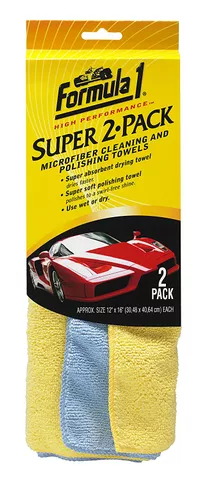 FORMULA 1 SUPER MICROFIBER CLOTH (PACK OF 2) FORMULA 1 SUPER MICROFIBER CLOTH (PACK OF 2)