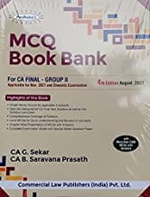 Mcq Book Bank For Ca Final - Group Ii 4th Edn Aug  2021 By CA G Sekar CA B Saravana Prasath
