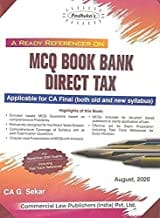 Mcq Book Bank Direct Tax (Old & New Syllabus)44044 By CA G Sekar