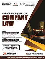 A Simplified Approach To Company Law17th Revised Edition Dec 2021 By CS Anoop Jain