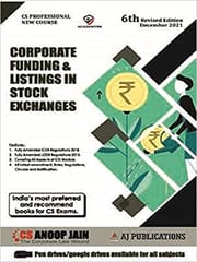 Corporate Funding & Listing In Stock Exchange6th Revised Edition Dec 2021 By CS Anoop Jain