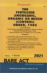 Fertiliser (Inorganic Organic Or Mixed) (Control) Order 1985 By Bare act
