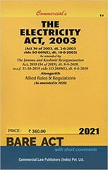 Electricity Act 2003 With Rules & Regulations By Bare act