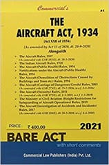 Aircraft Act 1934 Alongwith Rules And Allied Rules By Bare act