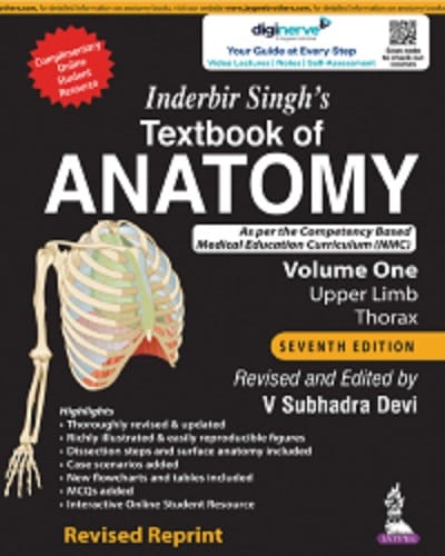 Inderbir Singh Textbook of Anatomy (Volume 1 Upper Limb and Thorax) 7th Edition 2022 by V Subhadra Devi