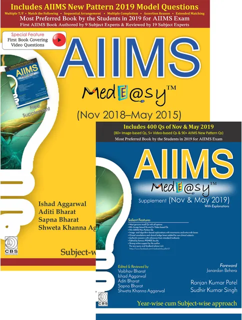 AIIMS MedEasy with Supplement (May 2015 to Nov. 2019) 4th Edition 2020 By Vaibhav Bharat