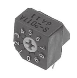 Coded Rotary Switches dip rotary code decimal, real code, top adj.