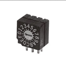 Coded Rotary Switches dip rotary code hex, real code, top adj.