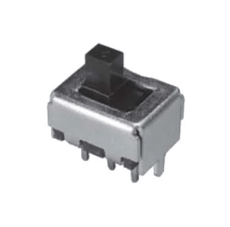 Slide Switches DPDT thru-hole terminals, ON - ON function, 7.1mm long side actuator