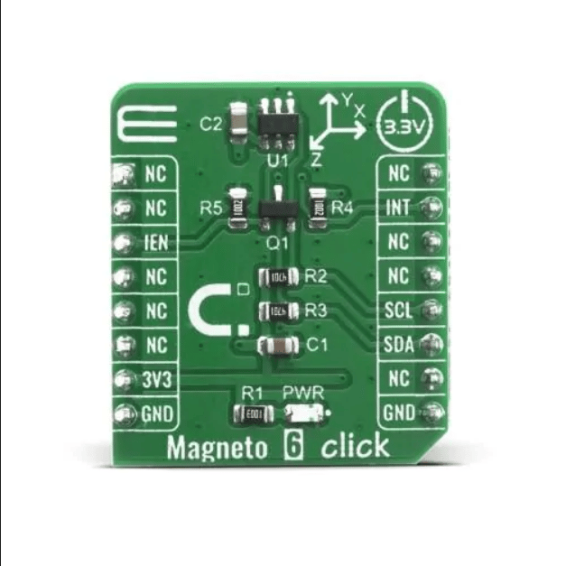 Magnetic Sensor Development Tools Magneto 6 Click