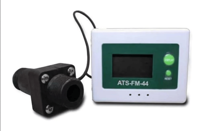 Flow Sensors LCD Display Flow Totalizer and Flow Rate Meter, Liter Mode, 1/2 Inch BSP Connection, 1.5 Meter Cable, 1.5 to 25 Liter/min.