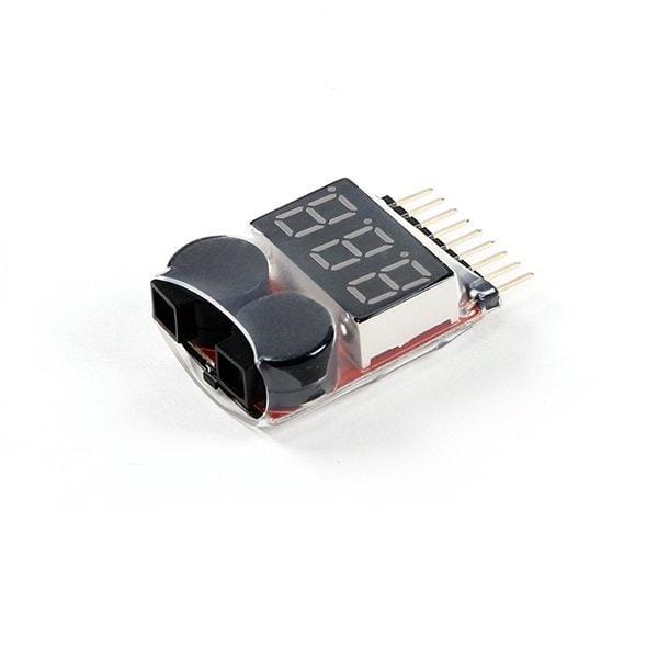LiPo Battery Voltage Checker 1S-8S with Buzzer