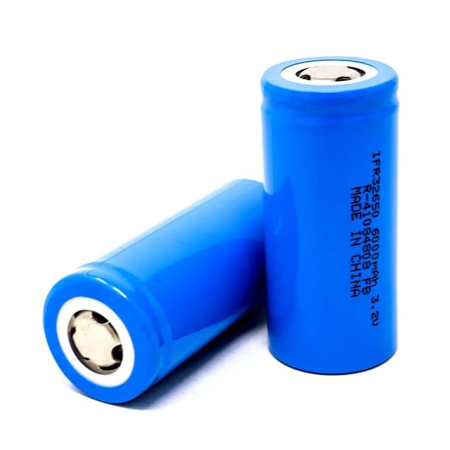 32650 3.2V Rechargeable 6000mAh LifePO4 Battery Cell