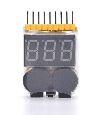 High Quality 1-8S Battery Voltage Checker & Low Voltage Buzzer Alarm