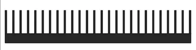 Heat Sinks PCIe Extrusion Profile, AL6063, 300mm Length, 80mm Width, 14mm Height
