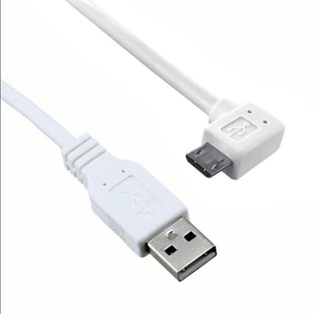 USB Cables / IEEE 1394 Cables USB 2.0 M TO M ANGLD 6FT CORD WHITE