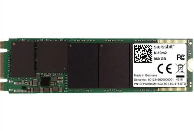 Solid State Drives - SSD Industrial M.2 PCIe SSD, N-10m2 (2280), 120 GB, 3D TLC Flash, -40 C to +85 C