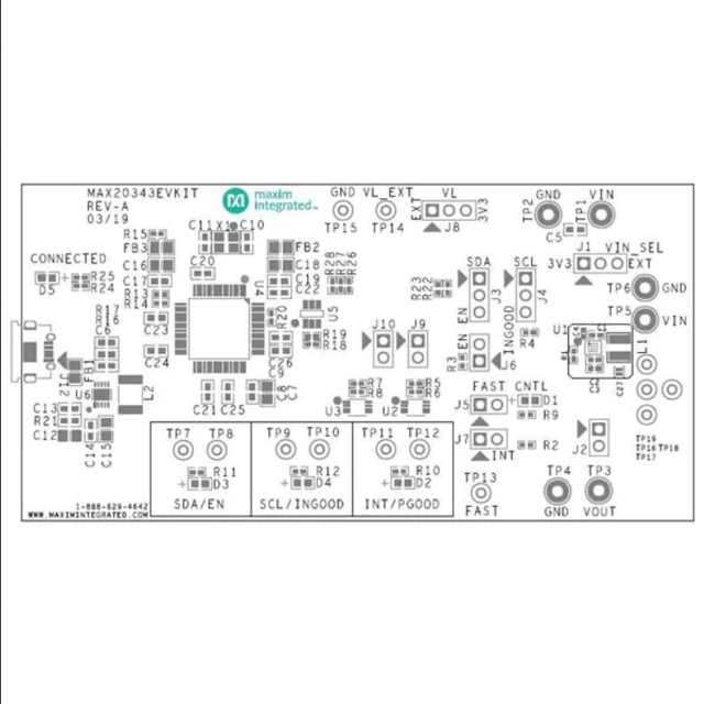 Power Management IC Development Tools Evkit for Ultra-Low Quiescent Current, Low Noise Buck-Boost Regulator