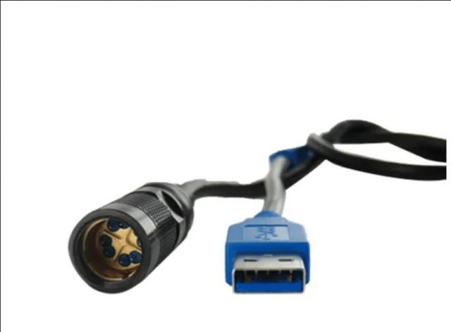 USB Connectors MICROCOM-USB3 PLUG T L W/ BACKSHELL GLAND