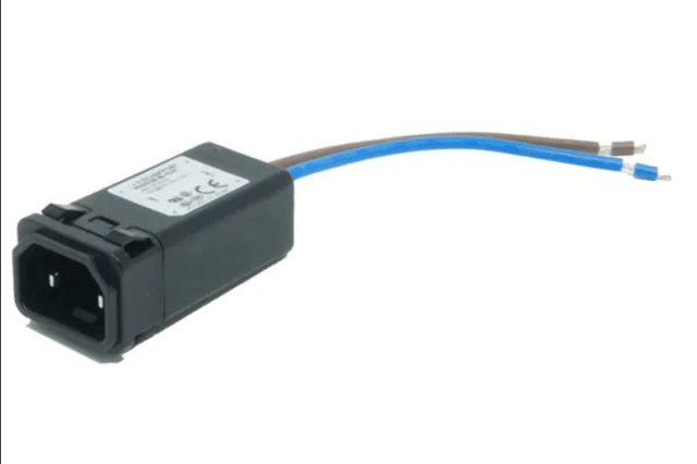 AC Power Entry Modules 15A 0.4mH 0.22uF Wire leads Snap-in