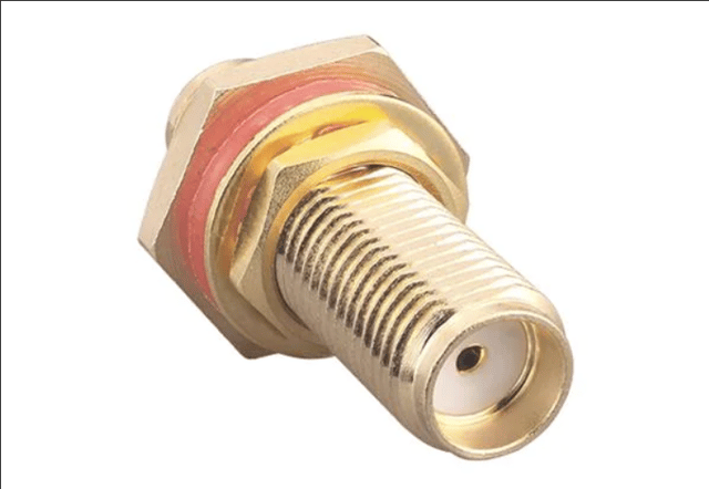 RF Adapters - In Series SMA Female to SMA Female, Bulkhead, Adapter, Stainless Steel, Gold Plating